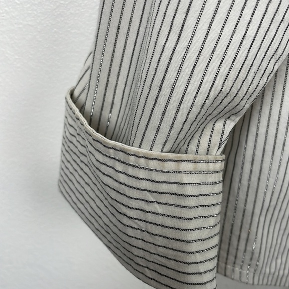 ROAR button down shirt women size L long sleeve striped western cotton 2 pockets - Picture 5 of 11